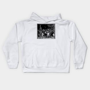 Rembrandt | The Night Watch | Line art Kids Hoodie